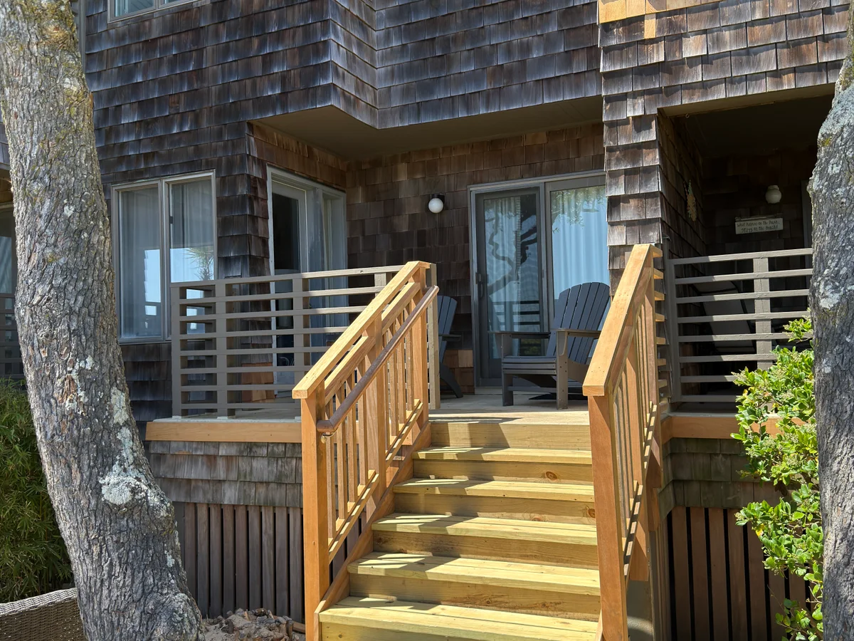 Exterior stair and access area after construction improvements